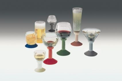 Bodum Oktett Champagne Glasses With Plastic Base 2 Pcs., Strawberry