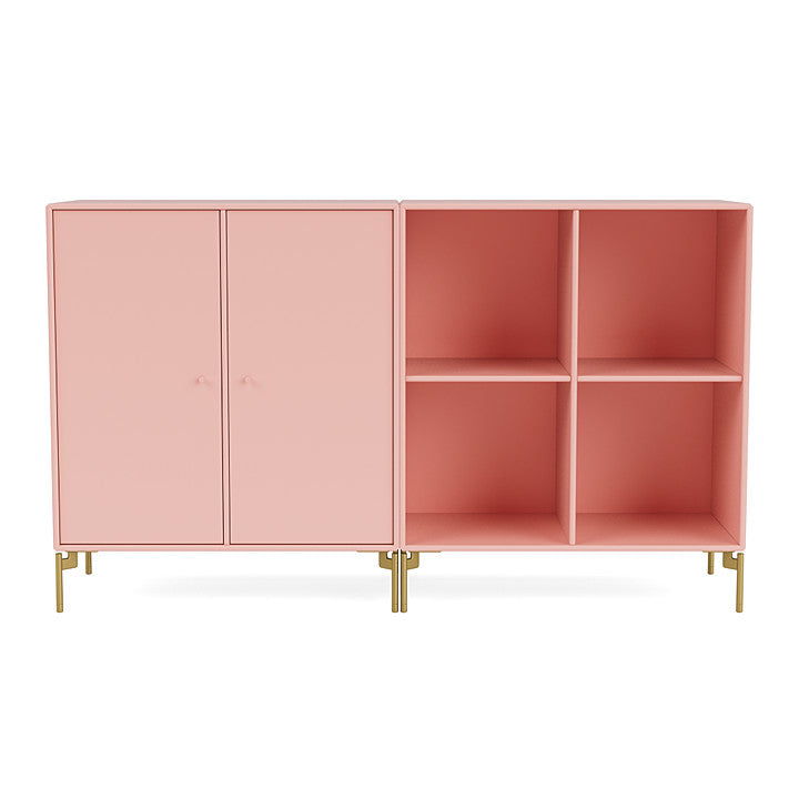 Montana Pair Classic Sideboard With Legs, Ruby/Brass