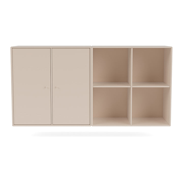 Montana Pair Classic Bookboard avec rail de suspension, argile