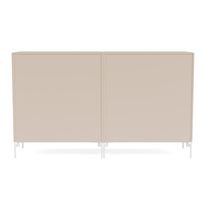 Montana Paar klassisches Sideboard mit Beinen, Ton/Schneewittchen