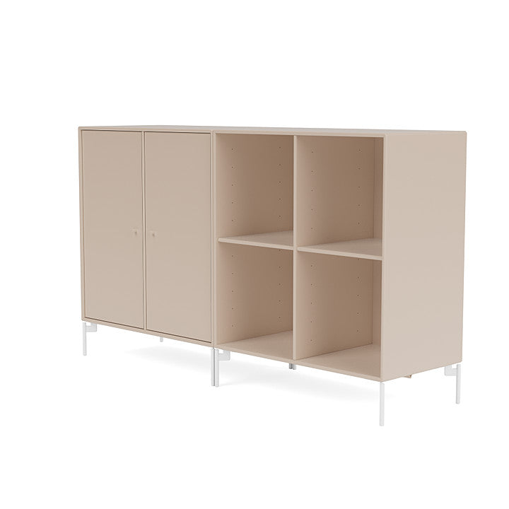 Montana Paar klassisches Sideboard mit Beinen, Ton/Schneewittchen