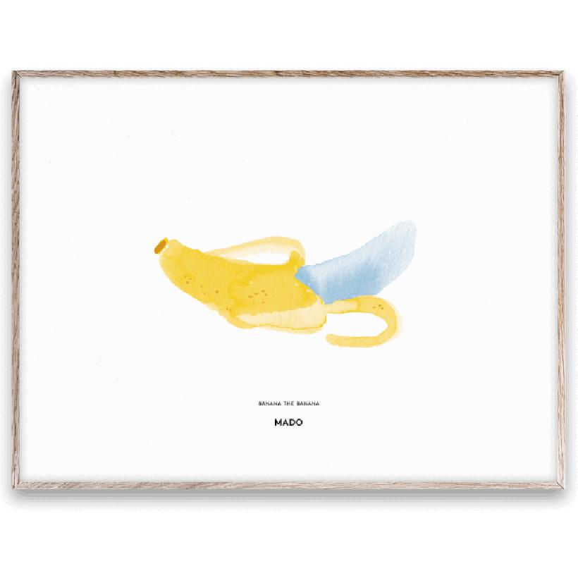 Paper Collective Banana El póster de plátano, 30x40 cm