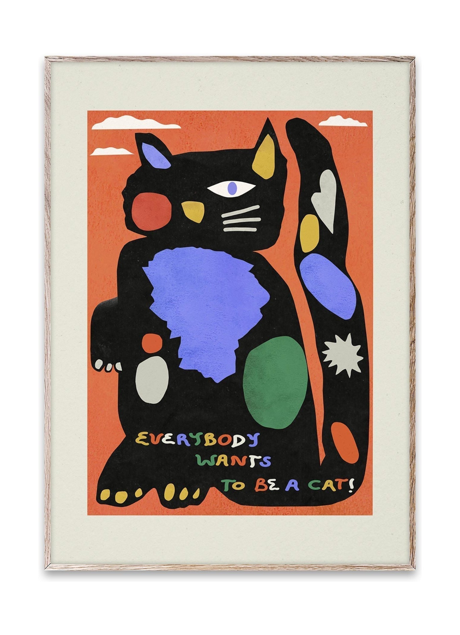 Paper Collective Be A Cat Poster, 30 X40 Cm