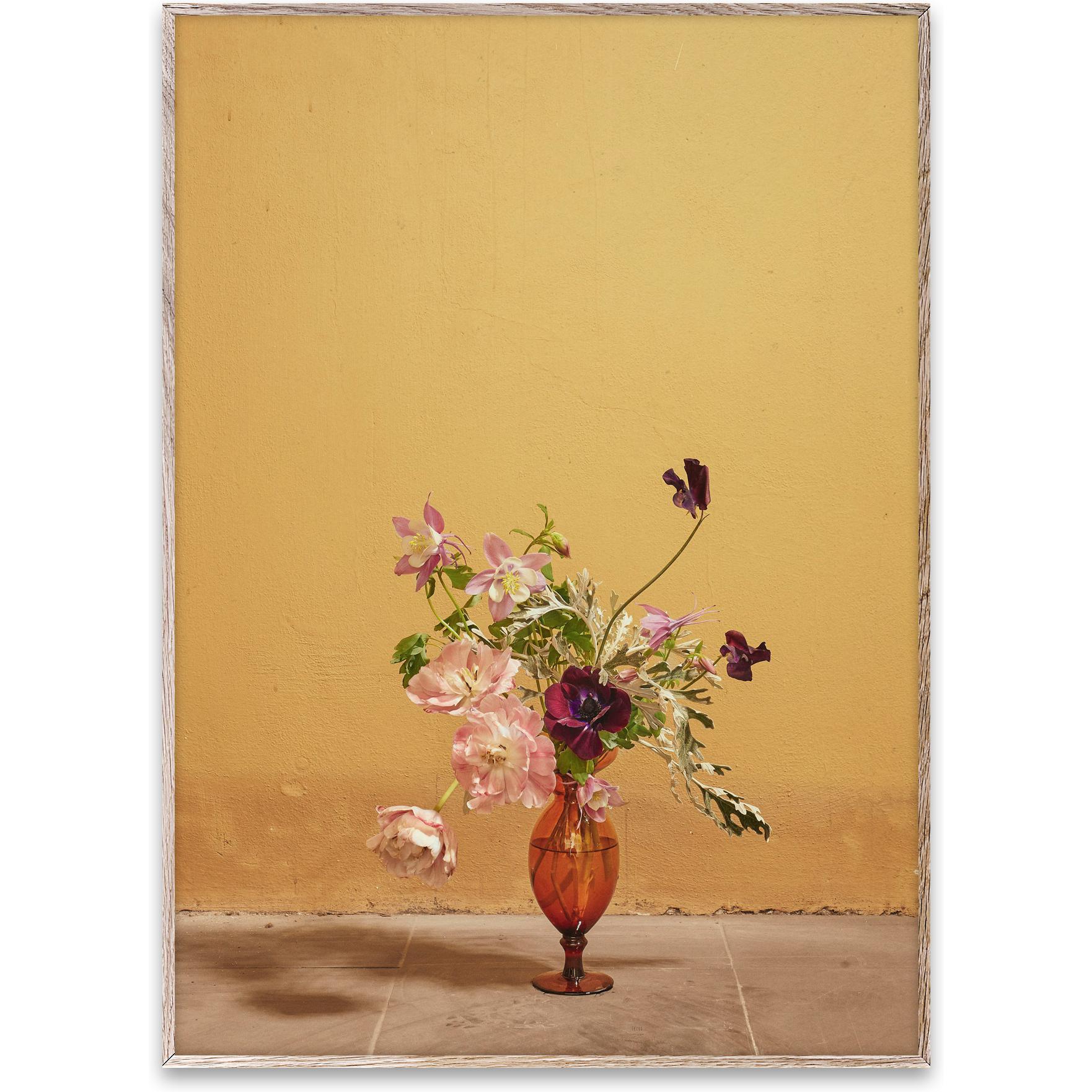 Papperskollektiv Blomst 02 -affisch 30x40 cm, Ochra