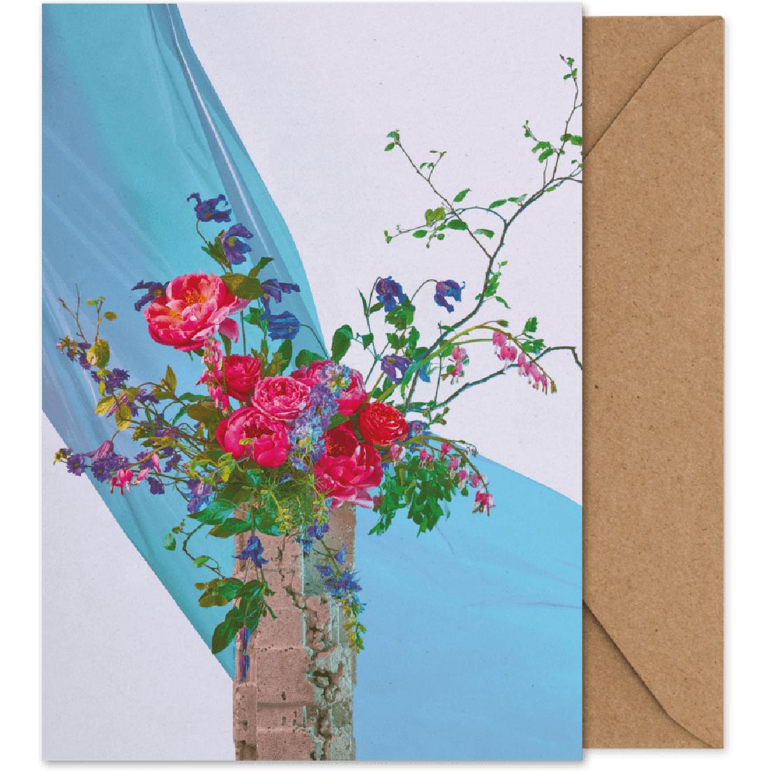 Papper Collective Bloom 05 Art Card, Turquoise