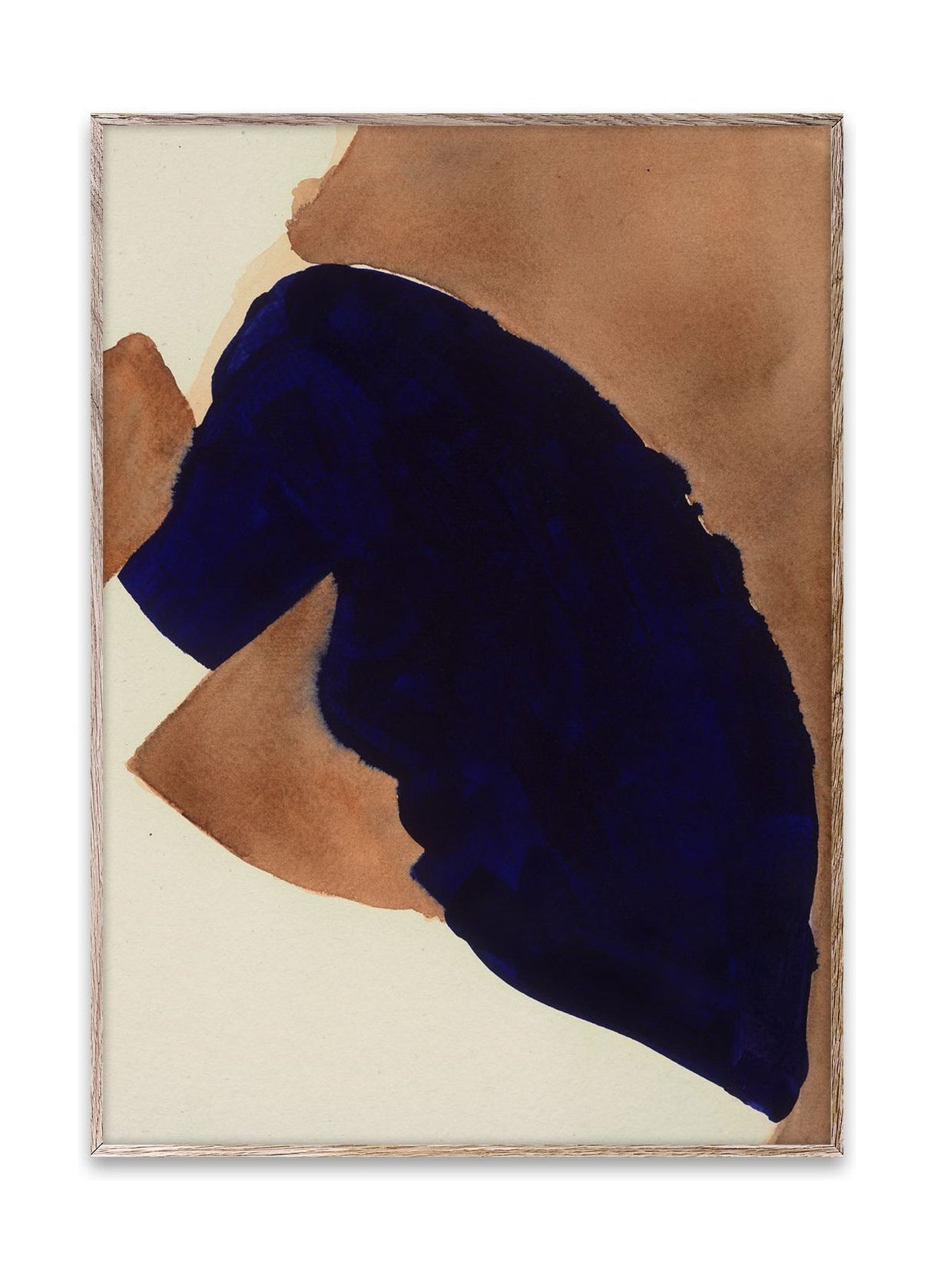 Papirkollektiv blå strikplakat, 30x40 cm
