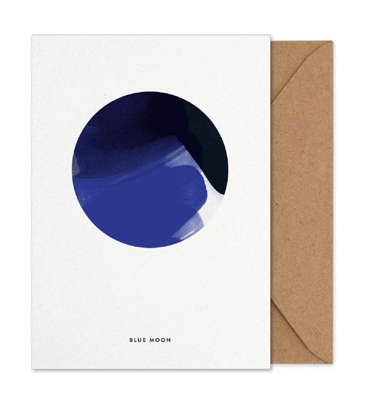 Carte d'art collective Blue Moon en papier