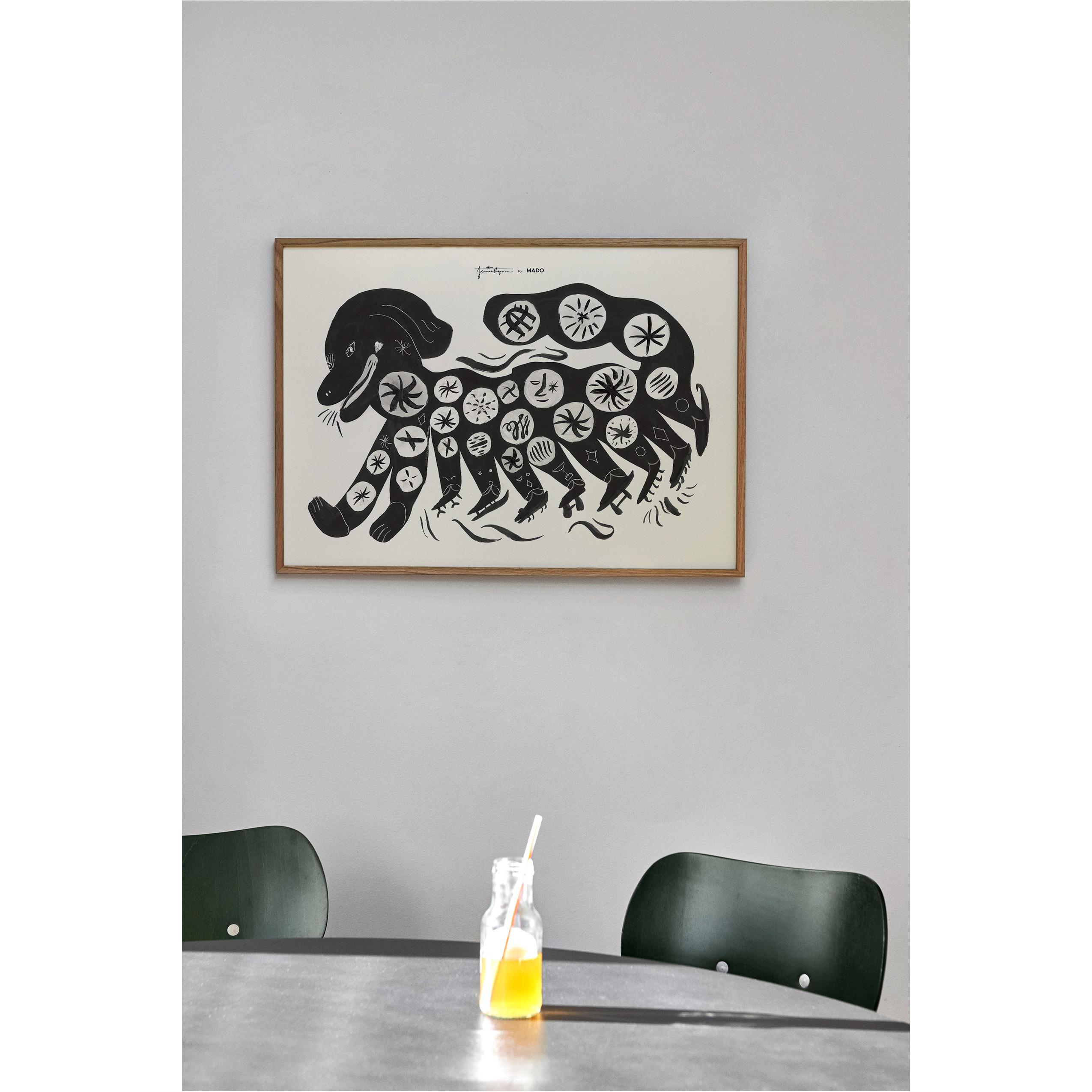 Paper Collective Chinese Dog Poster 30x40 Cm, Black
