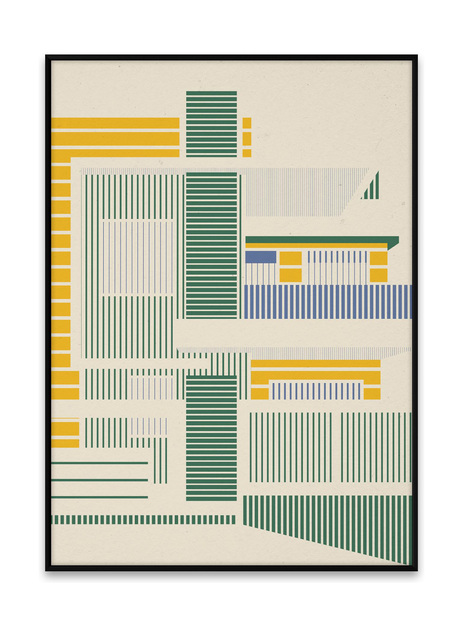 Espacios vacíos colectivos de papel 02 póster 50x70 cm, luz