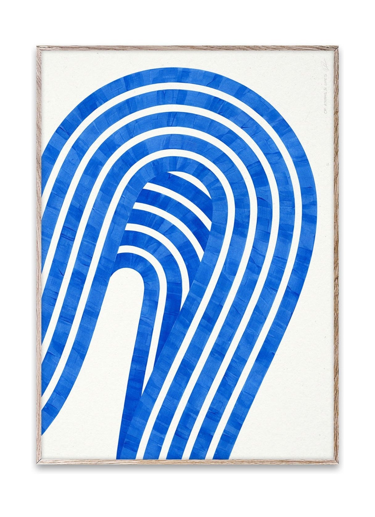 Papirkollektiv entropi blå 01 plakat, 50x70 cm