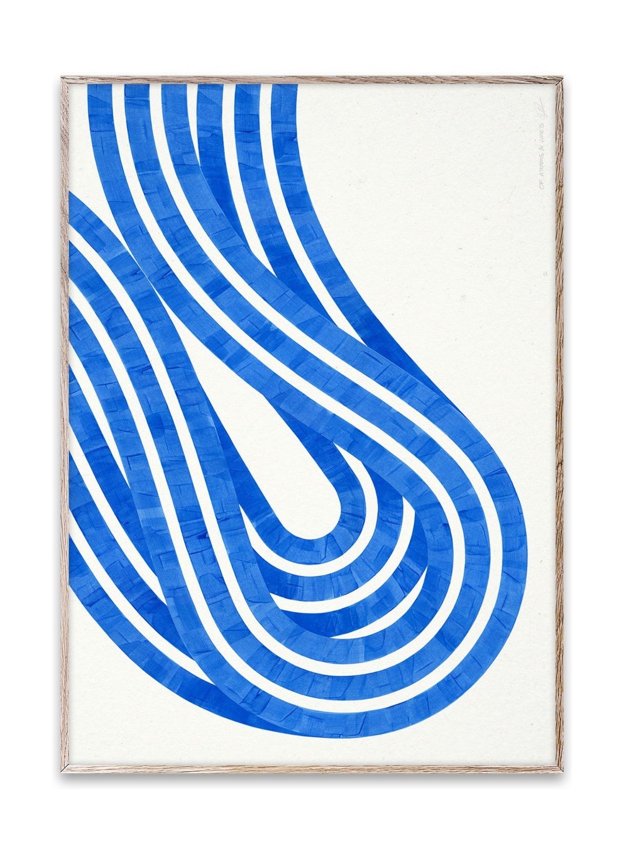 Papirkollektiv entropi blå 02 plakat, 30x40 cm