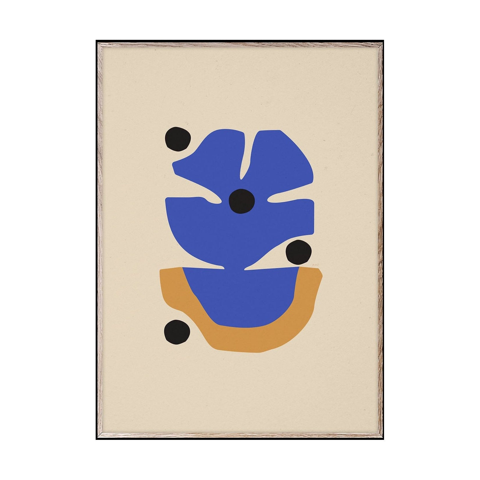 Affiche collectif de papier Flor Azul, 30x40 cm