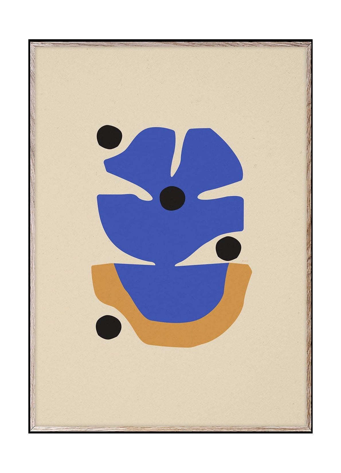 Paper Collective Flor Azul Poster, 30x40 Cm