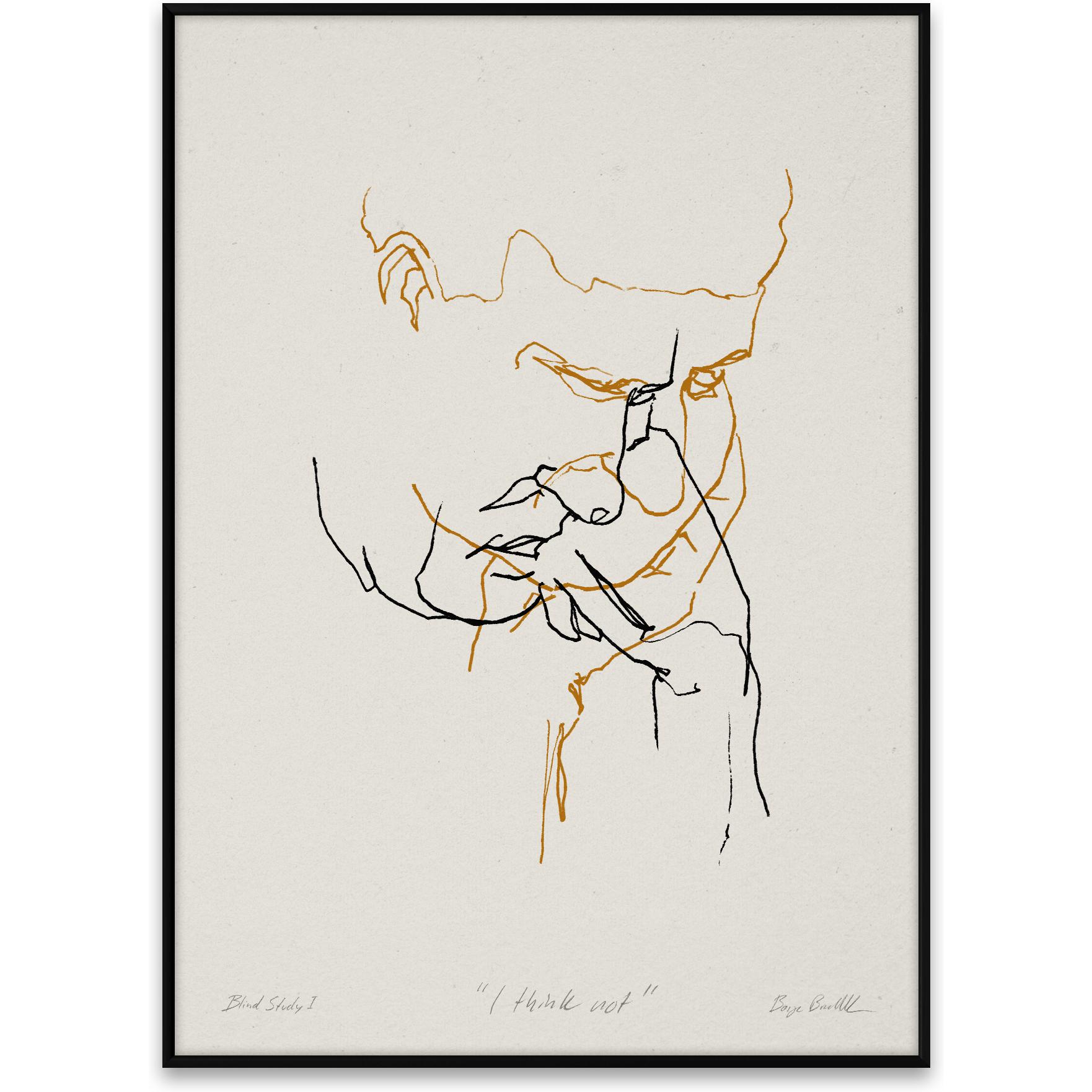 Paper Collective I Think Not 01 Poster 30x40 Cm, Yellow