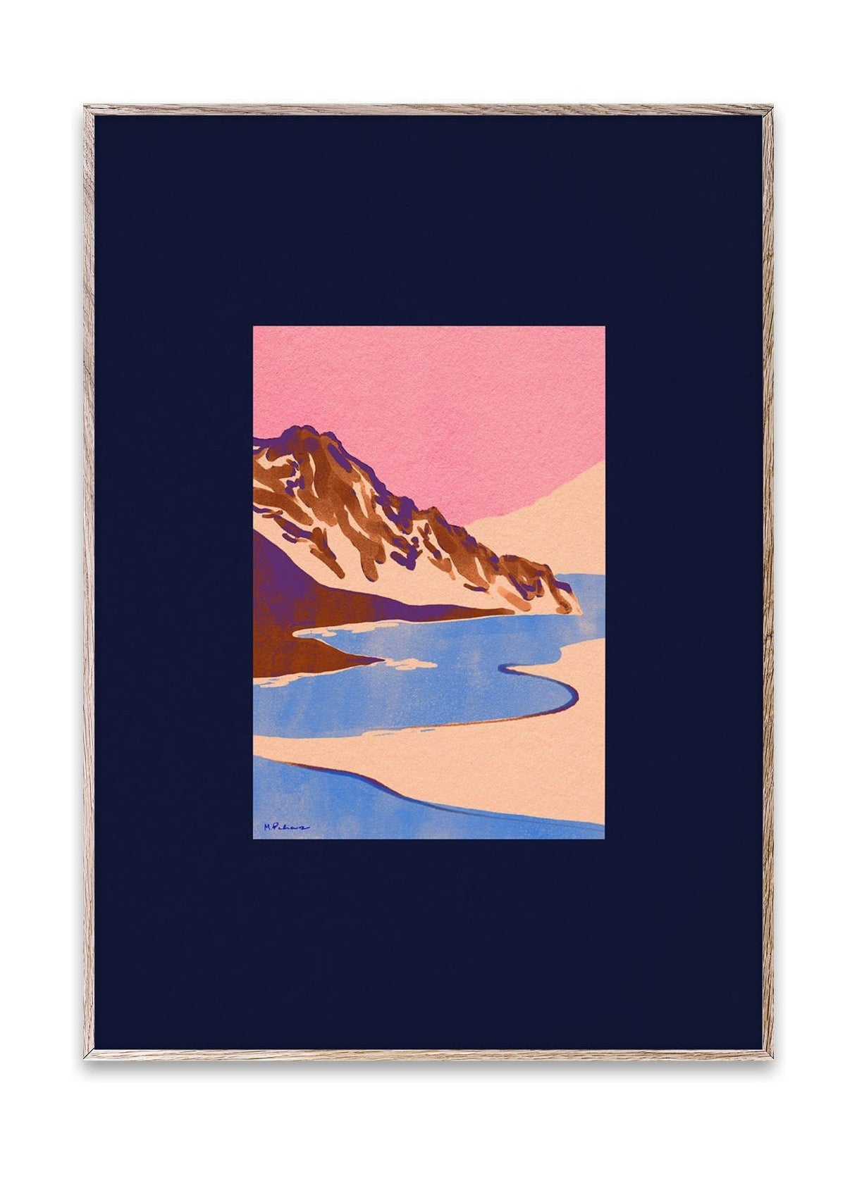 Papierkollektiv Orange Landschaft Poster, 30 x 40 cm