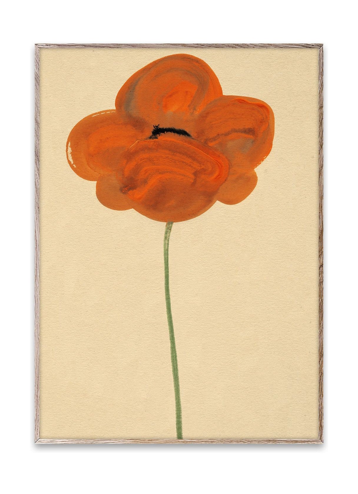 Affiche collective de papier orange en papier, 30x40 cm
