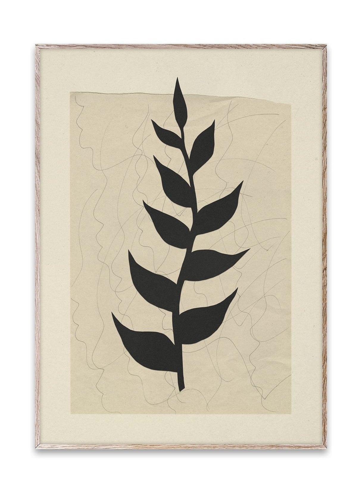 Affiche du poème de plantes collectives de papier, 50x70 cm