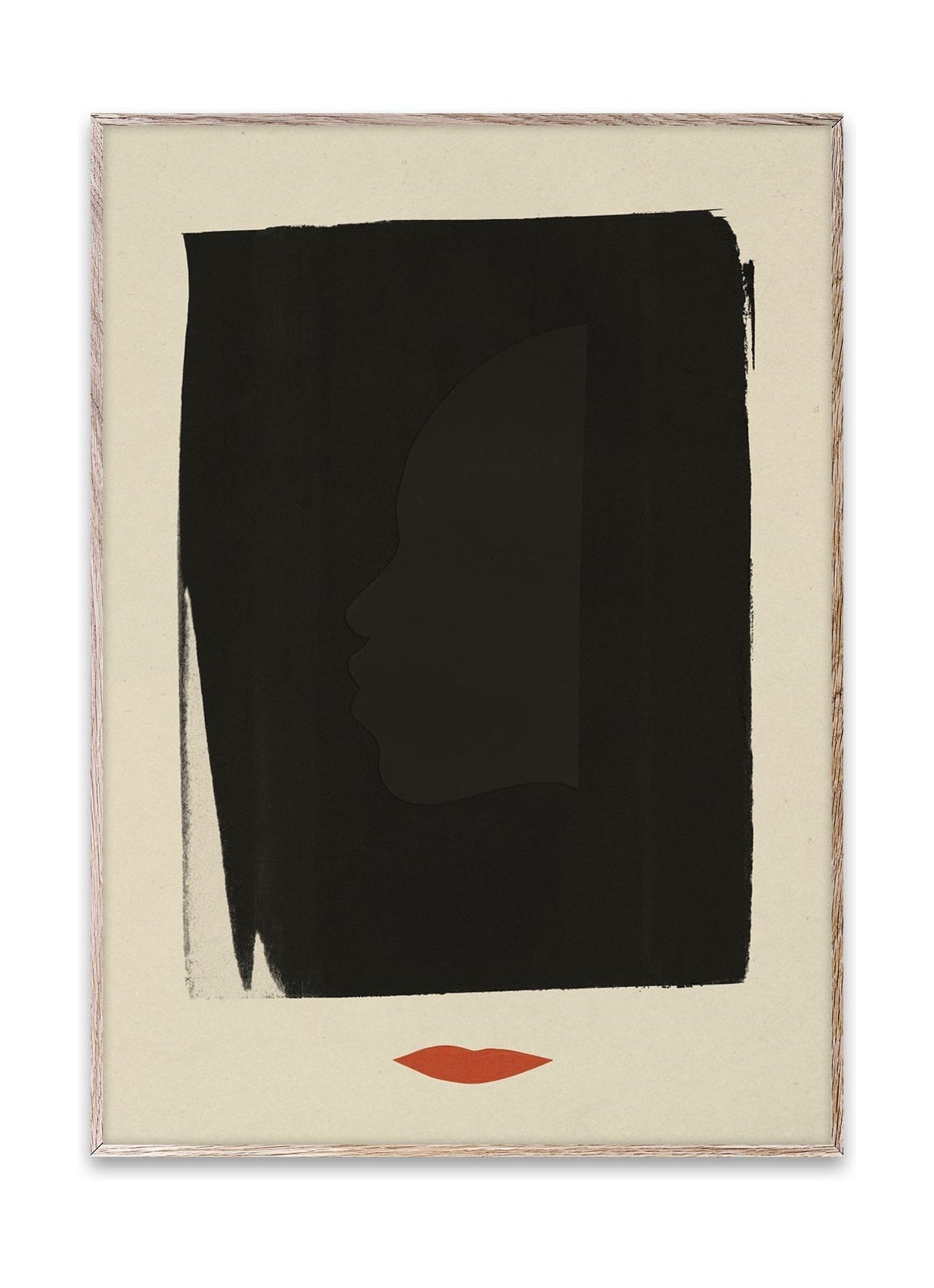Cartel de labios rojos colectivos de papel, 50x70 cm