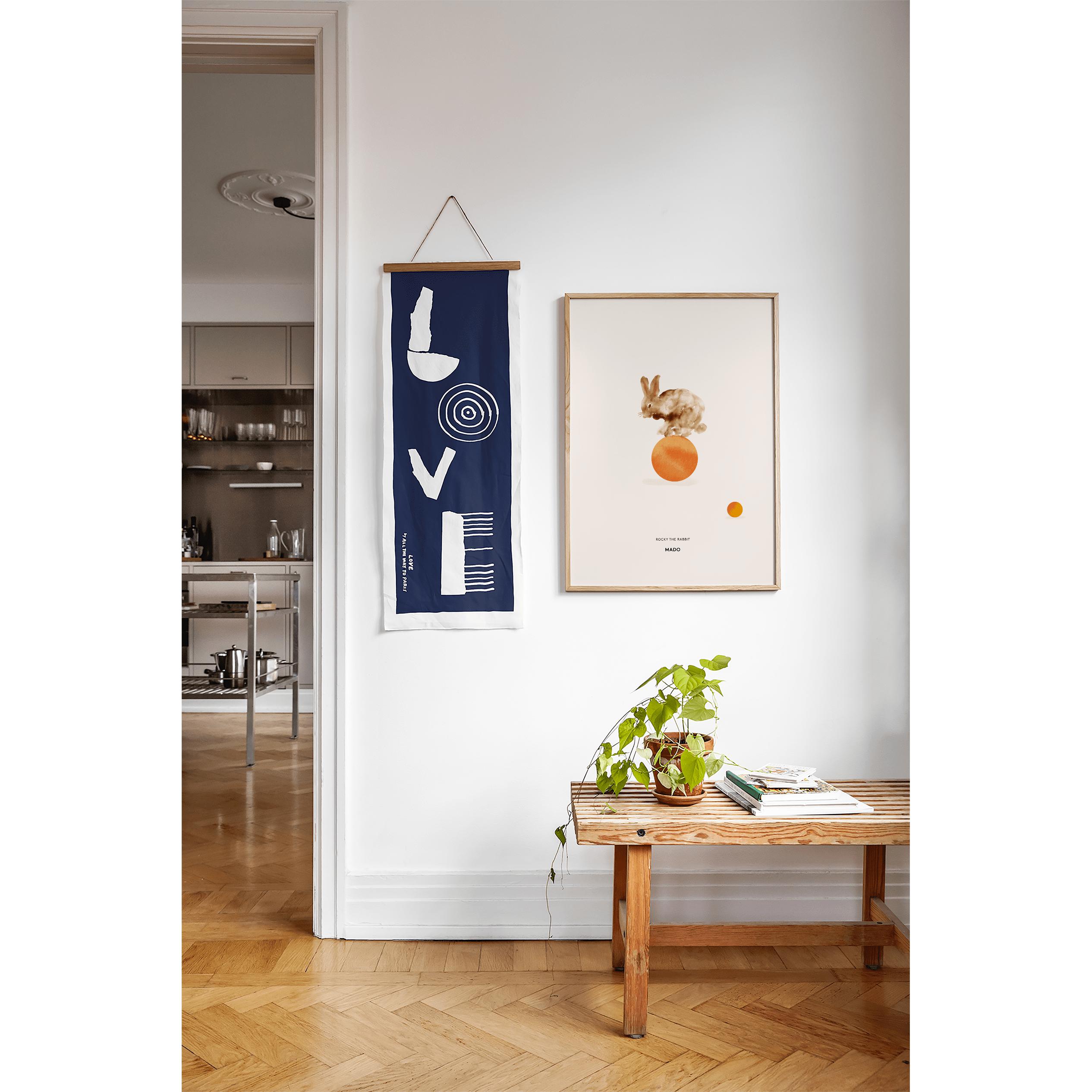 Paper Collective Rocky The Rabbit Poster, 50x70 cm