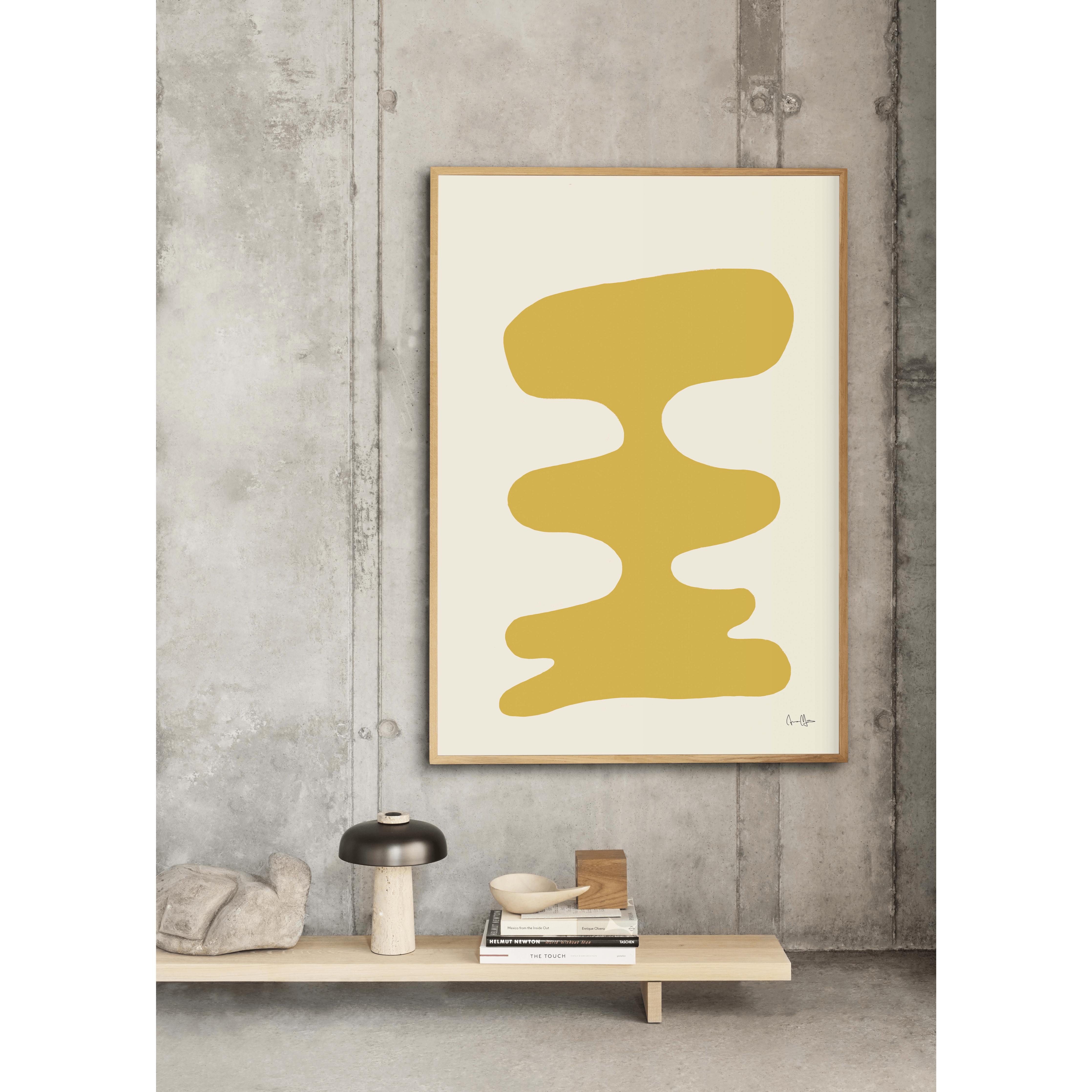 Affiche en jaune doux collectif en papier, 50x70 cm