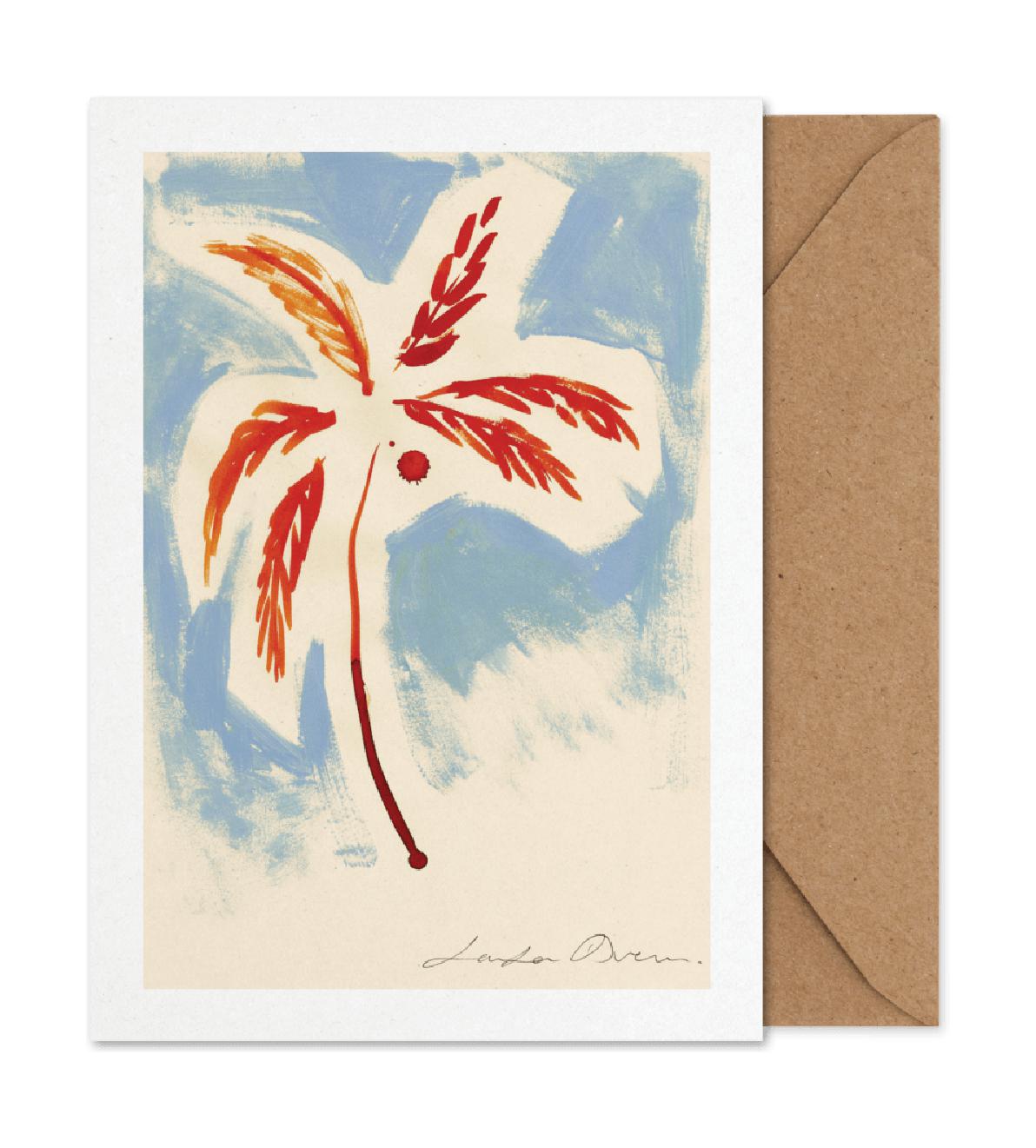 Papirkollektiv stormfuld palmekunstkort