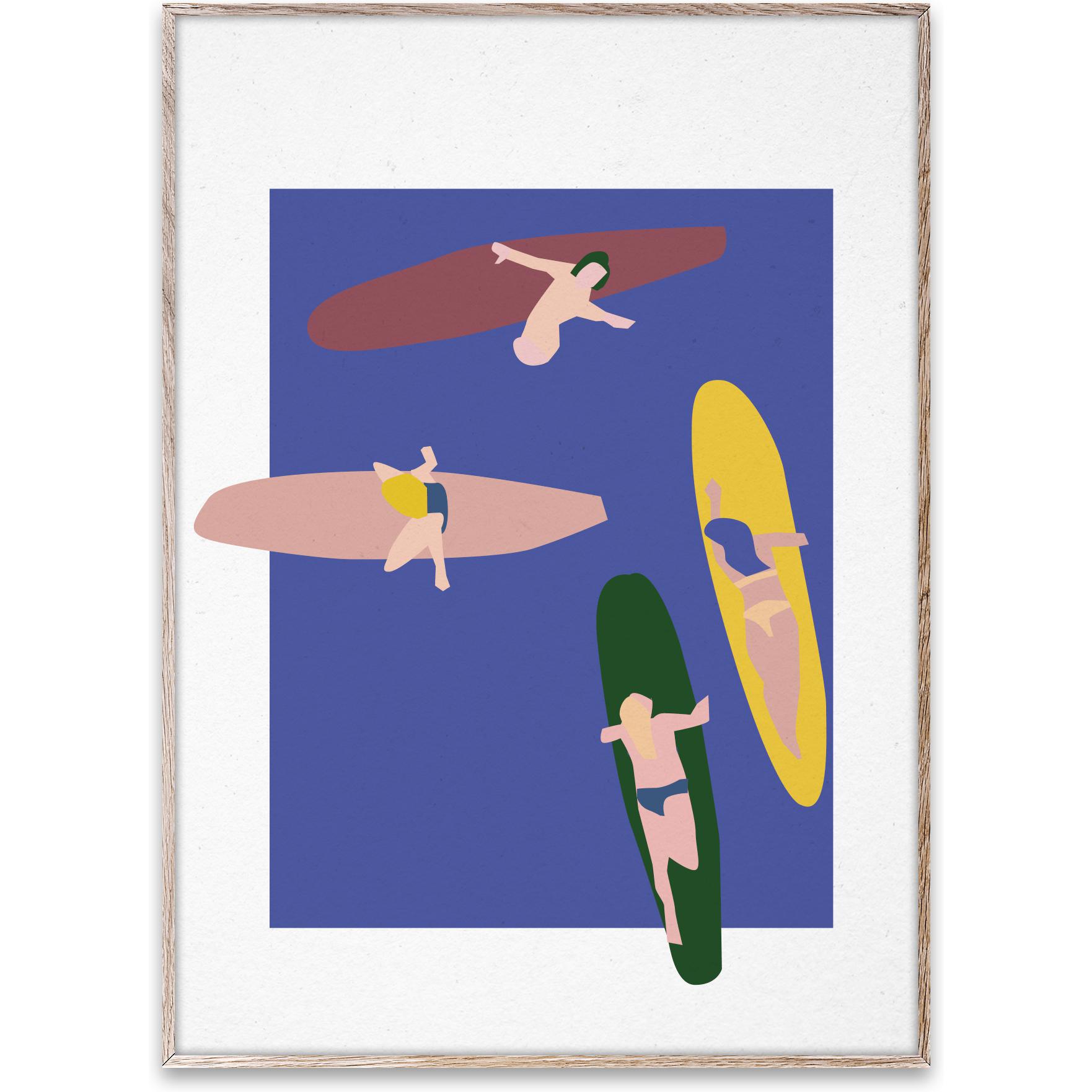 Paper Collective Surfers Poster, 50x70 Cm