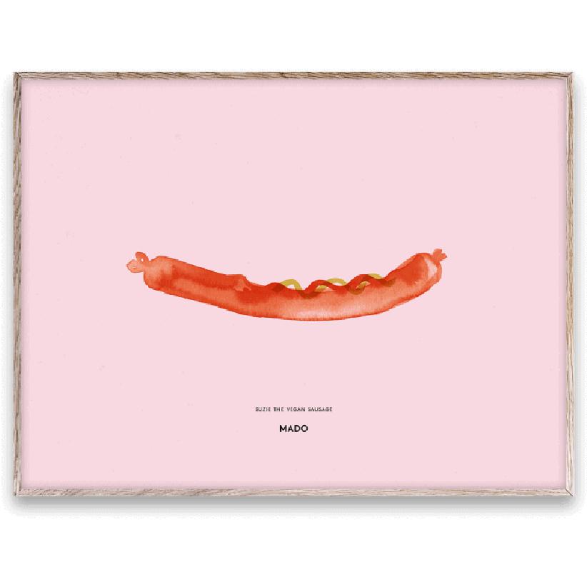 Collective de papel Suzie El póster de salchicha vegana, 30x40 cm