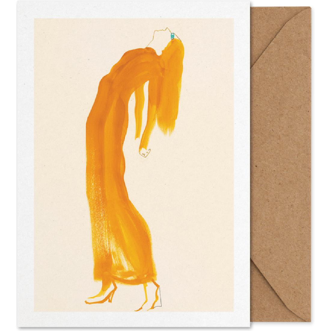 Papirkollektiv Safran Dress Art Card