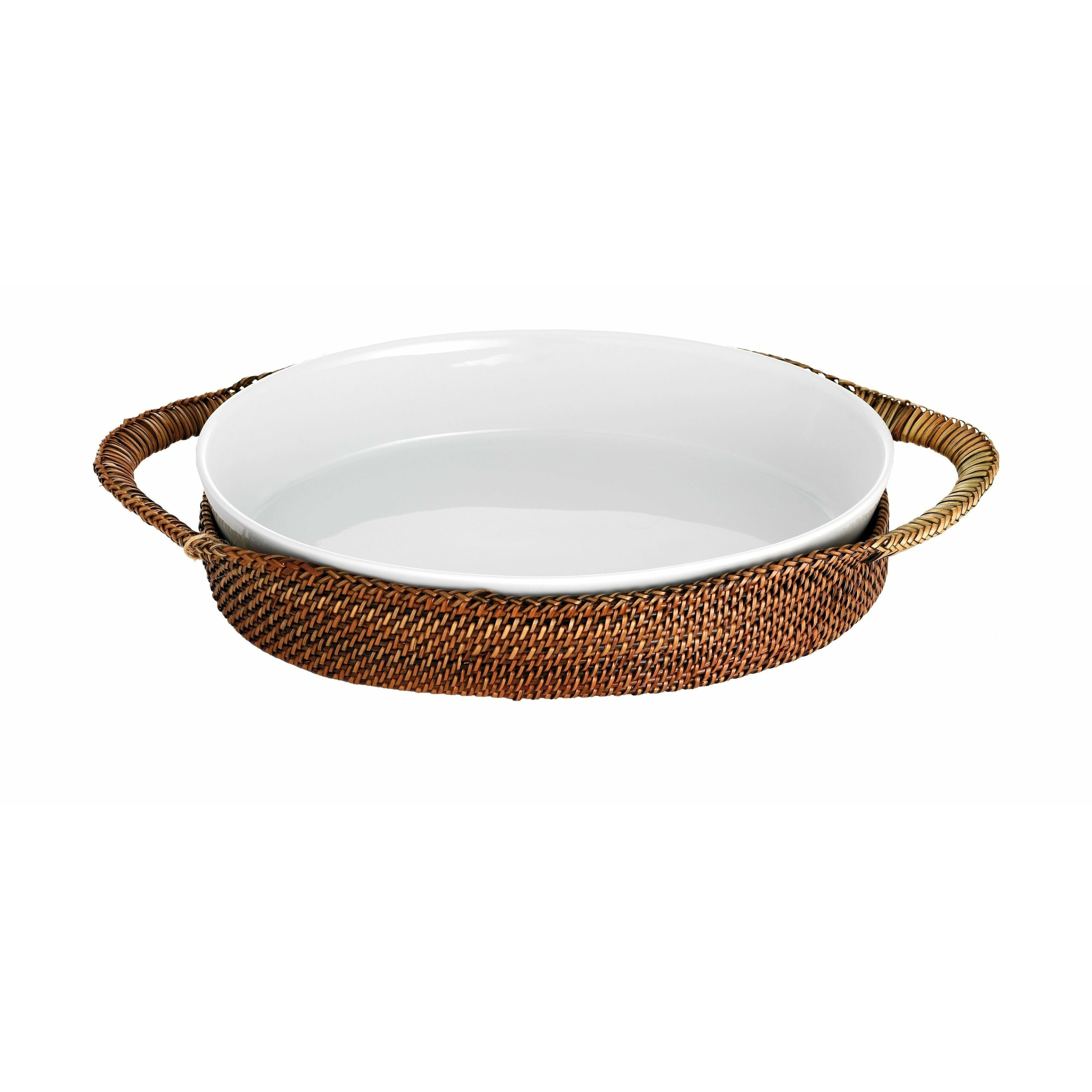 Cesta PillivUyt Oval l 36 cm, transparente/marrón oscuro