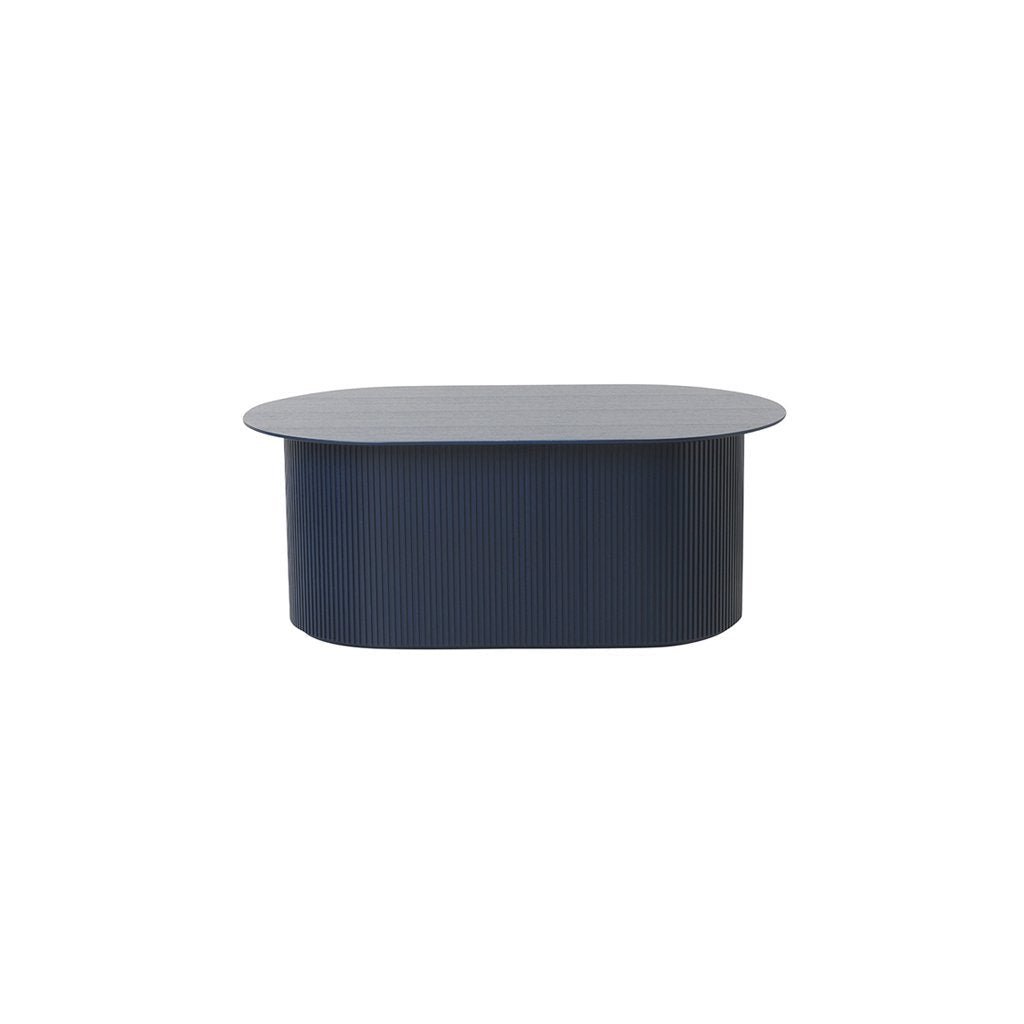 Podia -Tisch oval, dunkelblau