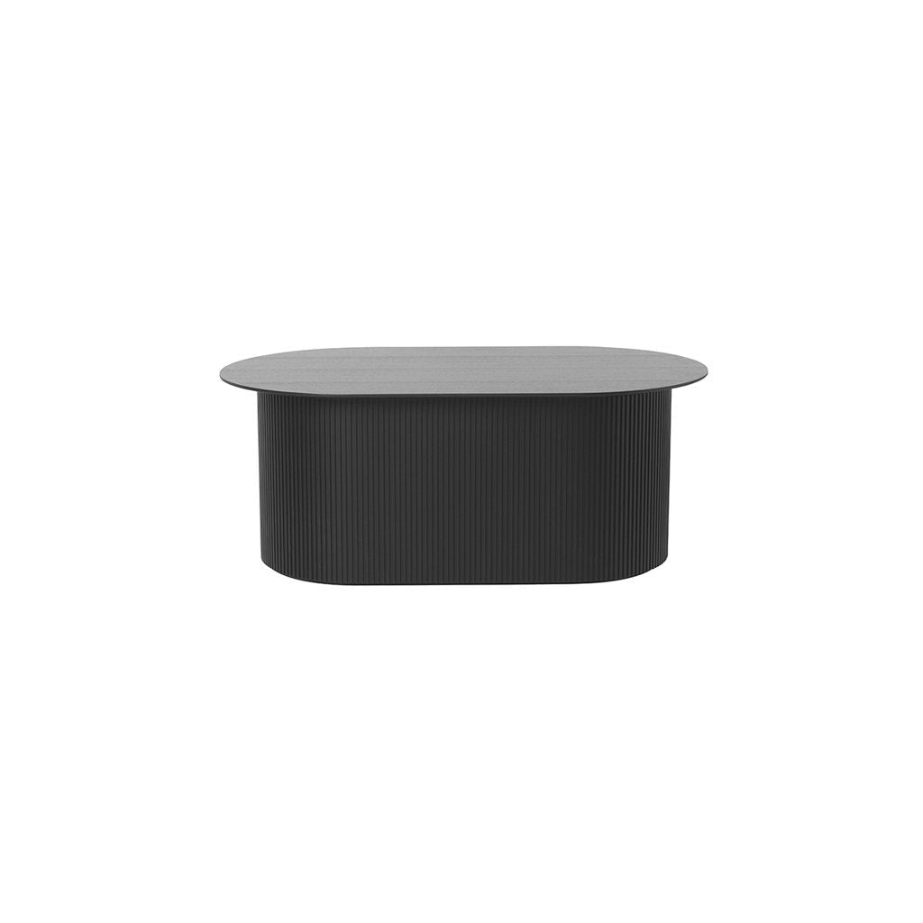Podia -Tisch oval, schwarz