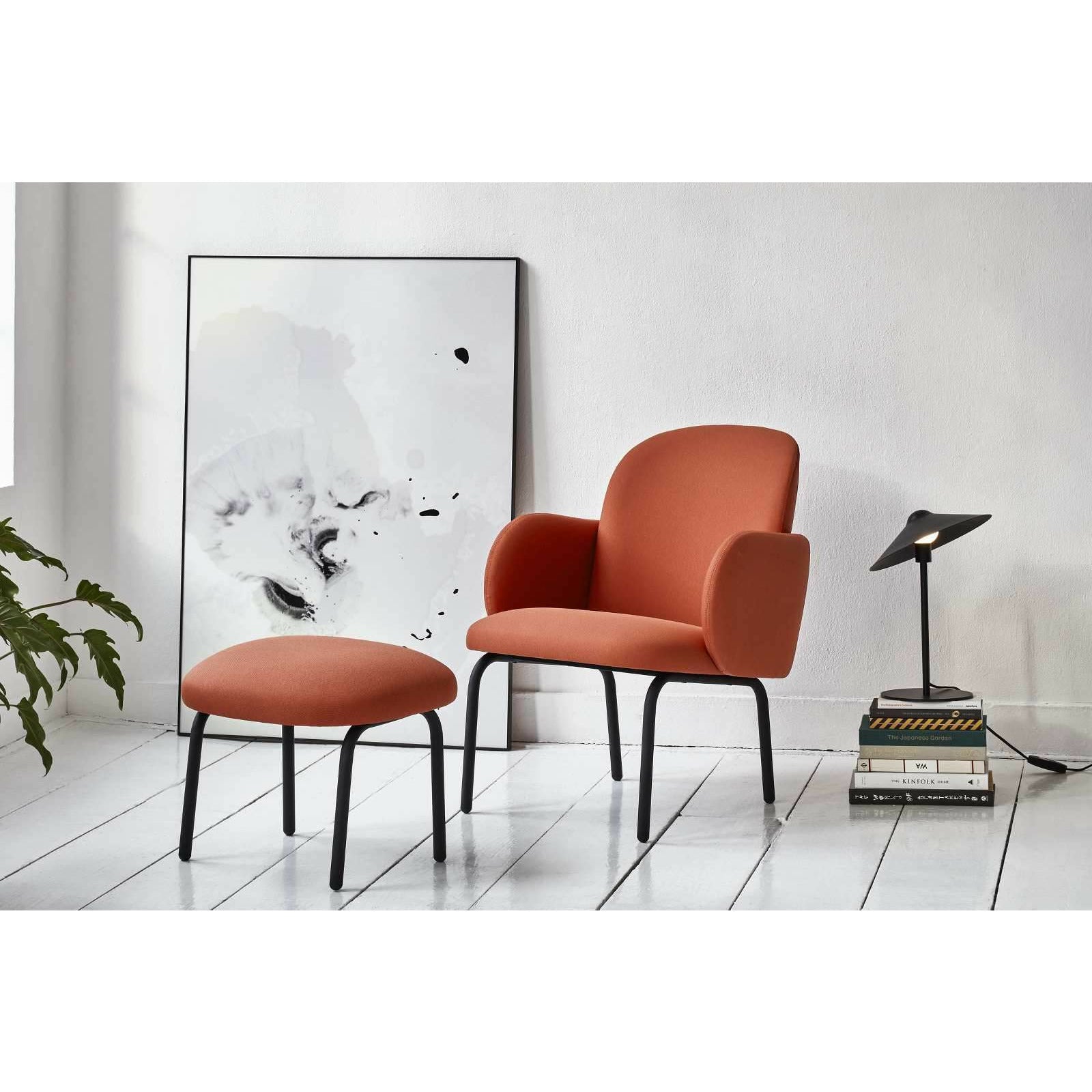 Puik dost Lounge Chair Stahl, Terrakotta
