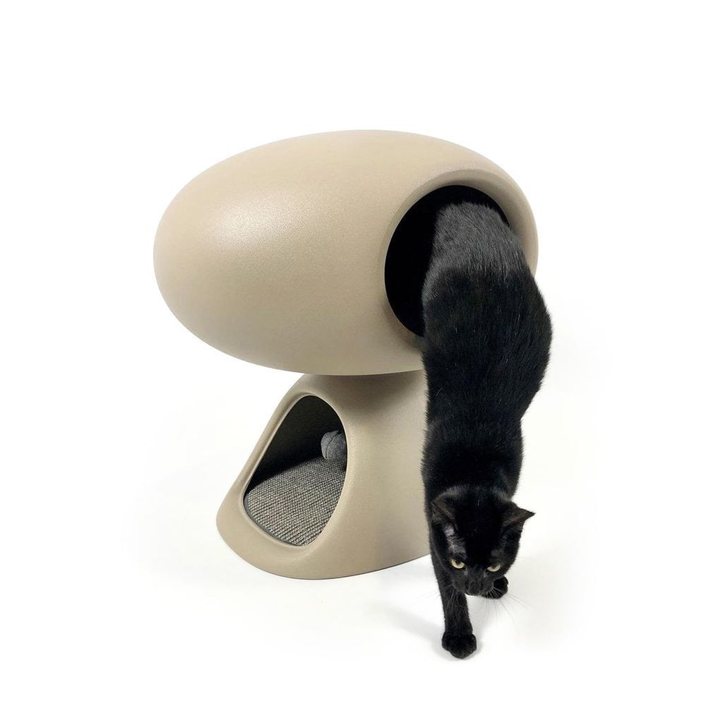 Qeeboo Cat Cave By Stefano Giovannoni, Dove Grey