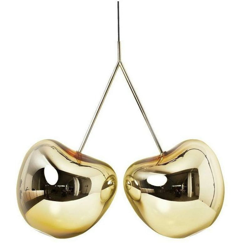 Qeeboo Cherry Suspension Lamp metal acabado de Nika Zupanc, oro