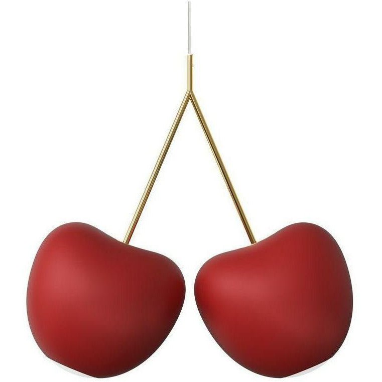 Lampe de suspension Cherry Qeeboo par Nika Zupanc, rouge