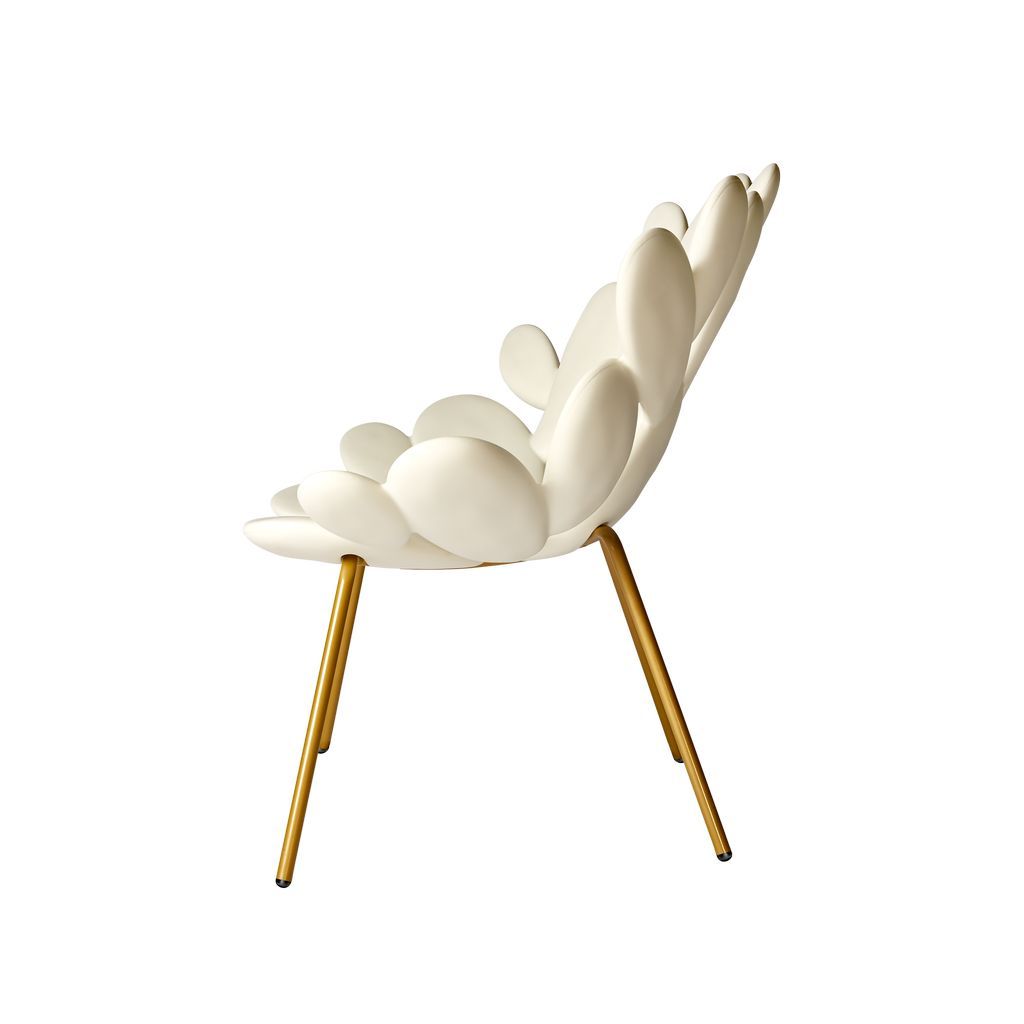 Qeeboo Filicudi Armchair By Marcantonio, White/Brass