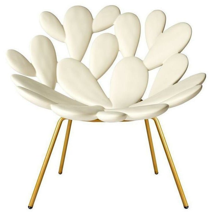 Qeeboo Filicudi Armchair By Marcantonio, White/Brass