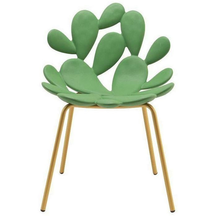 Qeeboo Filicudi Chair Filicudi Armchair By Marcantonio Set Of 2, Balm Green/Brass