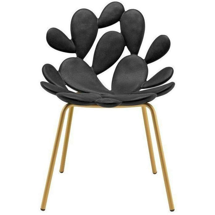 Qeeboo Filicudi Chair Filicudi Armchair By Marcantonio Set Of 2, Black/Brass