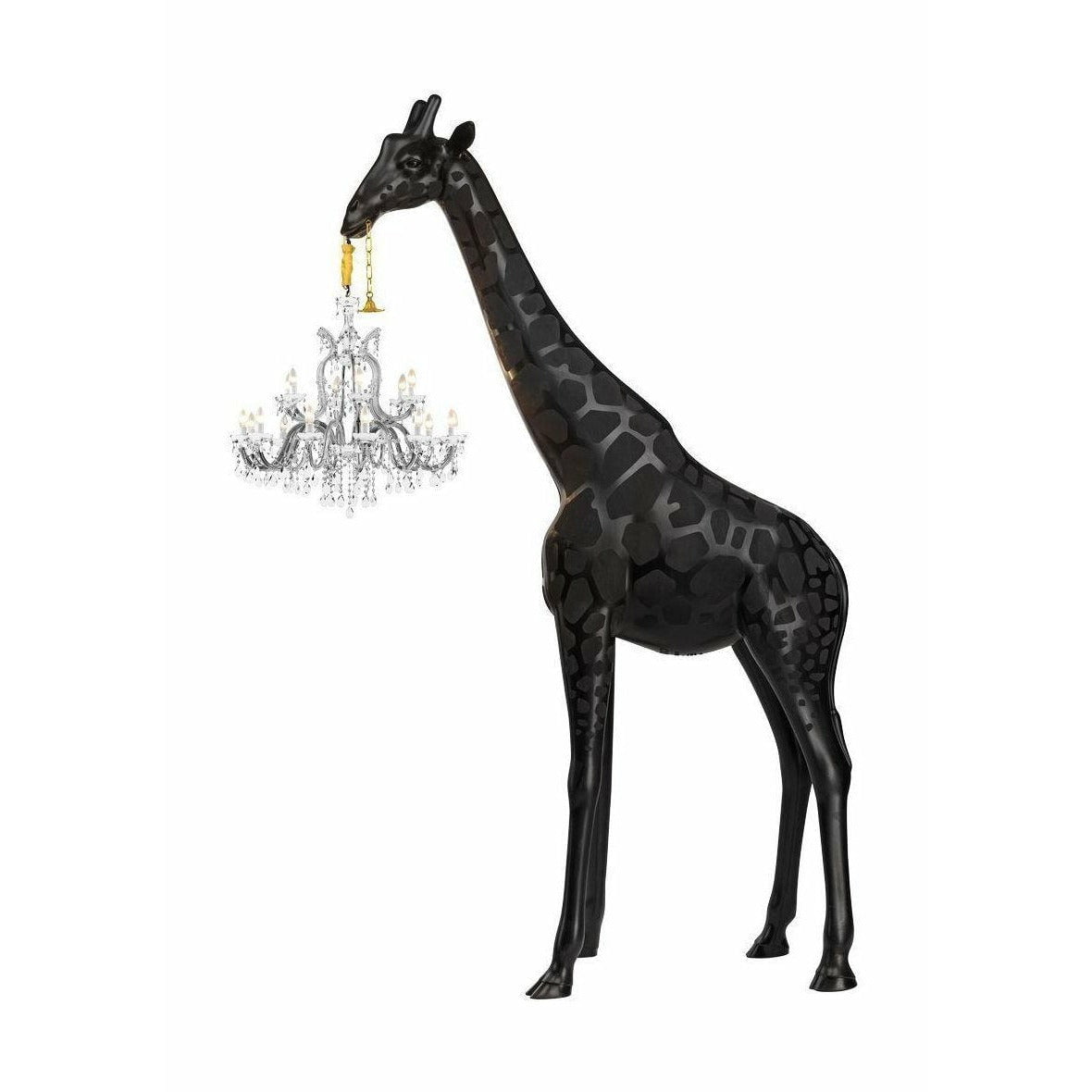 Qeeboo giraff i kærlighed indendørs gulvlampe H 4m, sort