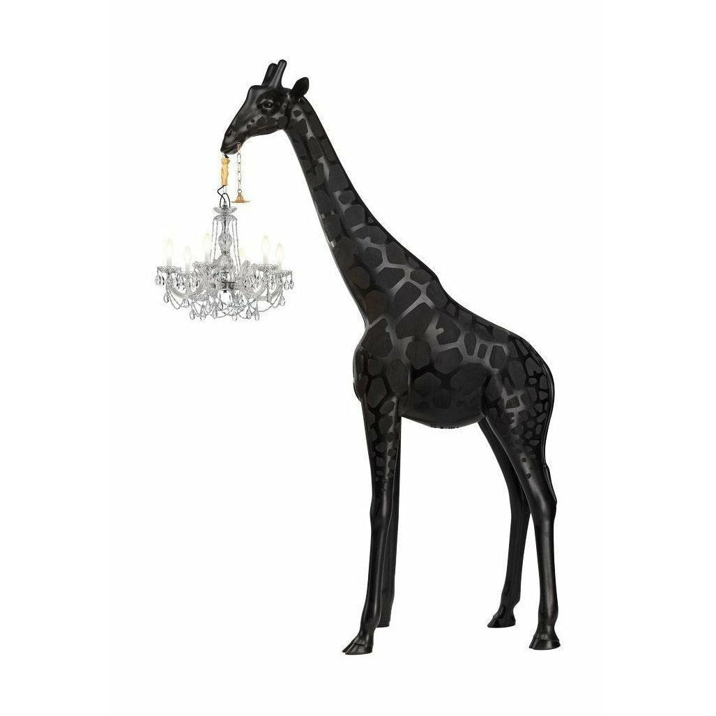 QEEBOO GIRAFFE IN LIEBE OUTDOOR SHOHR LAMP H 2,65M, Schwarz