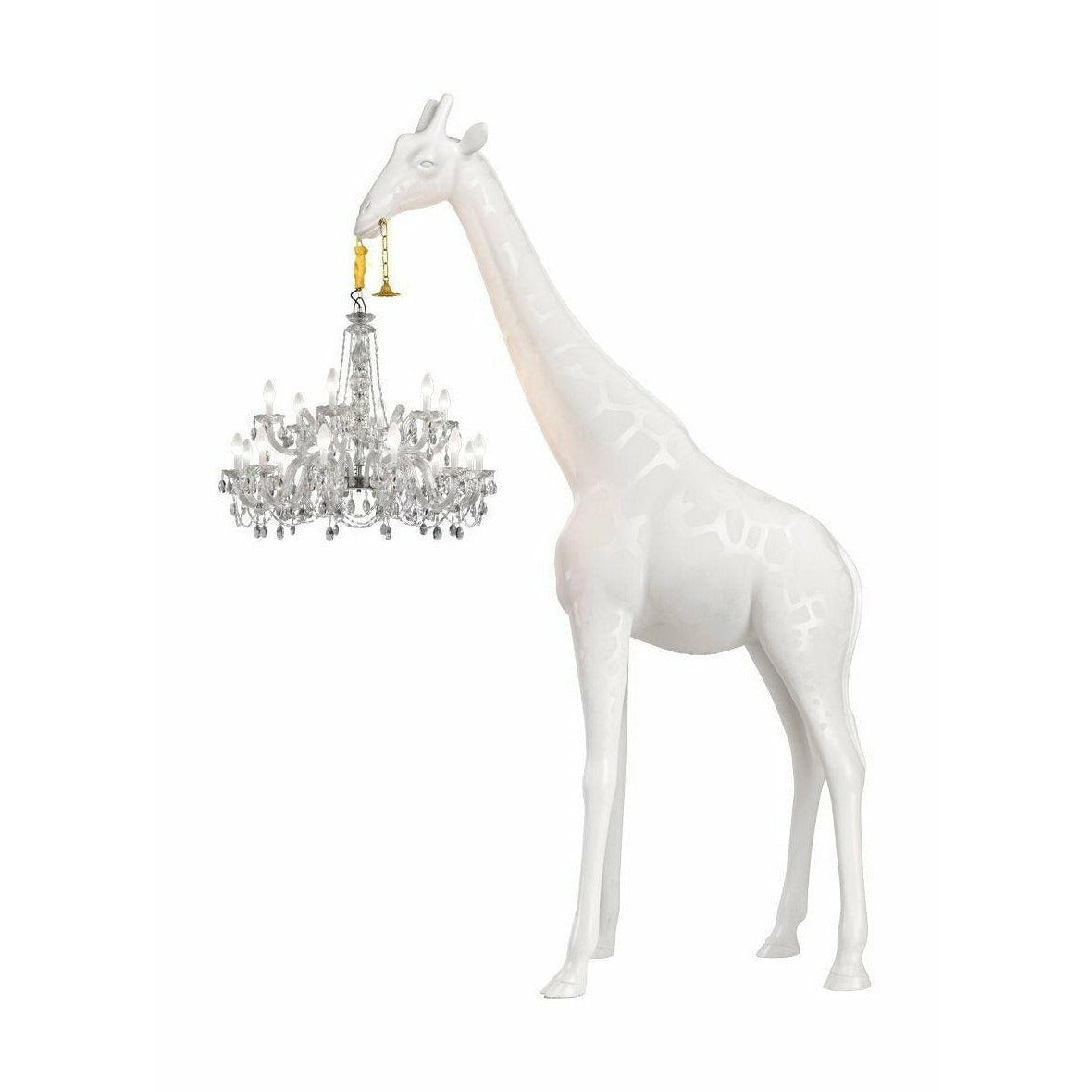 QEEBOO GIRAFFE IN LIEBE OUTDOOR SHOHR LAMP H 4M, Weiß