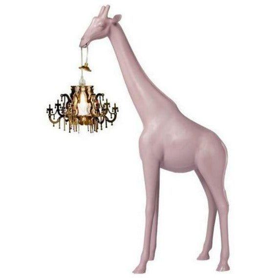 Qeeboo Giraffe In Love Floor Lamp Xs H 1m, Dusty Rose