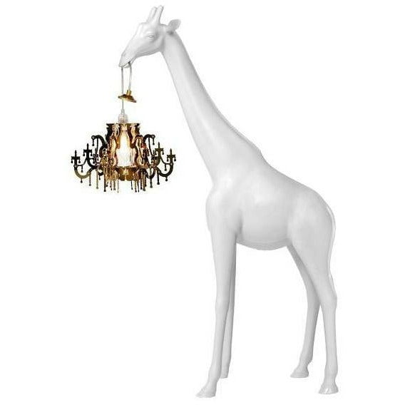 Qeeboo Giraffe in der Liebe Stößen Lampe xs H 1m, weiß