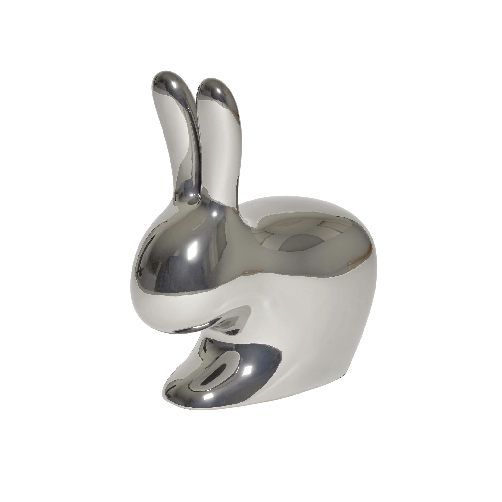 Qeeboo Bunny Chair Metal Finish, Silver