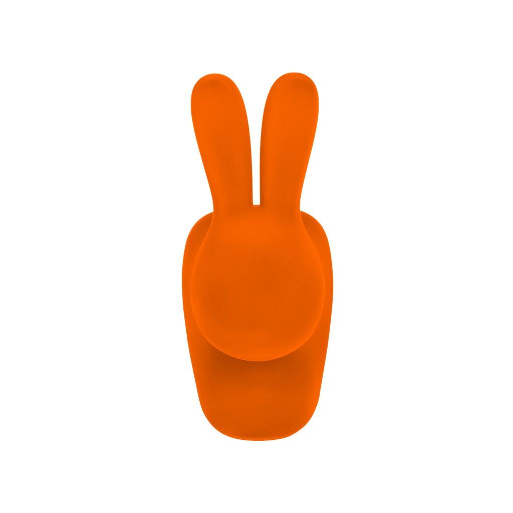 Qeeboo bunny stol fløjl finish, orange