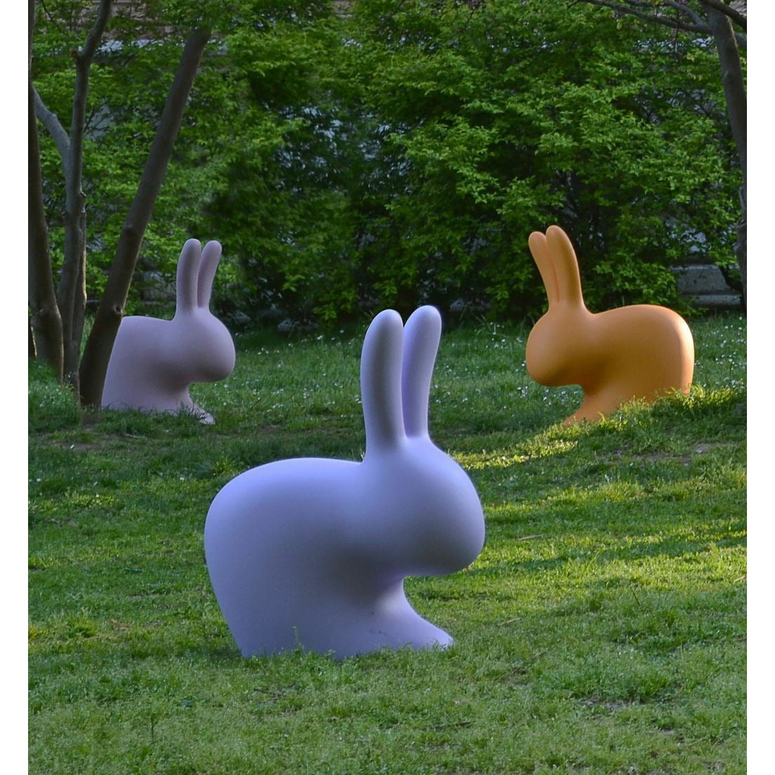 Qeeboo Bunny -stol av Stefano Giovannoni, Light Orange