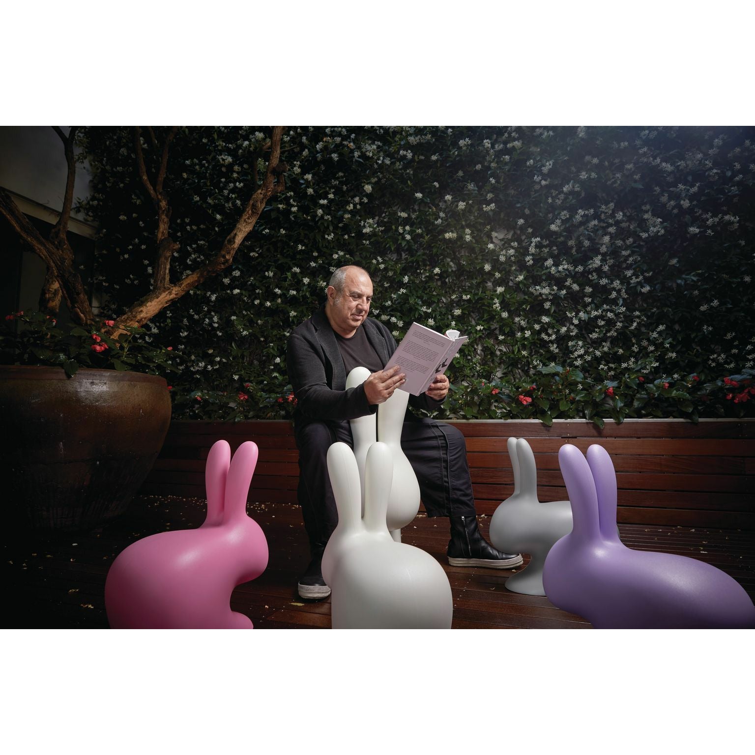 Qeeboo Bunny Chair By Stefano Giovannoni, Violet