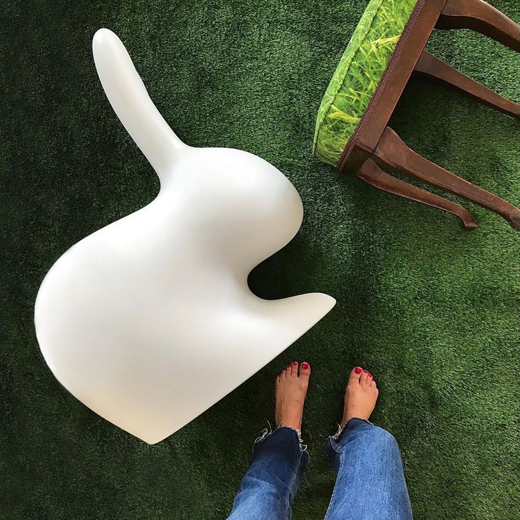 Chaise de lapin Qeeboo par Stefano Giovannoni, blanc