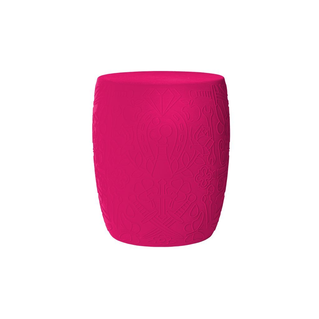 QEEBOO Mexiko Stuhl/Seitentisch mit Finish, Fuxia